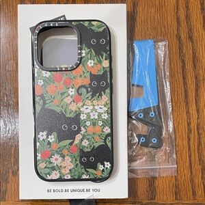 NEW Casezuke Floral Black Kitties IPhone 16 Pro Case